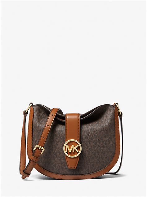 michael kors slouchy crossbody|Gabby Small Signature Logo Hobo Crossbody Bag .